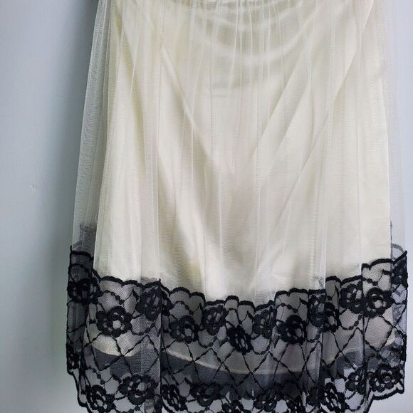 Vintage Jessica McClintock Gunne Sax Strapless Lace Tulle Mini Dress Size 3 - Picture 4 of 10